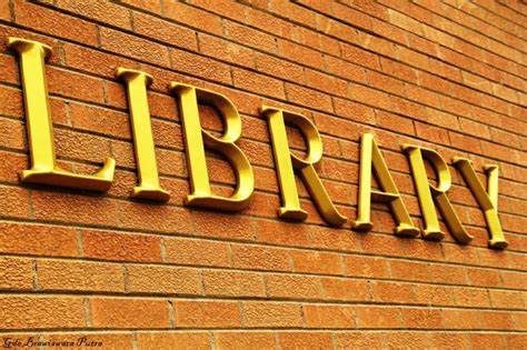 bricks with library word